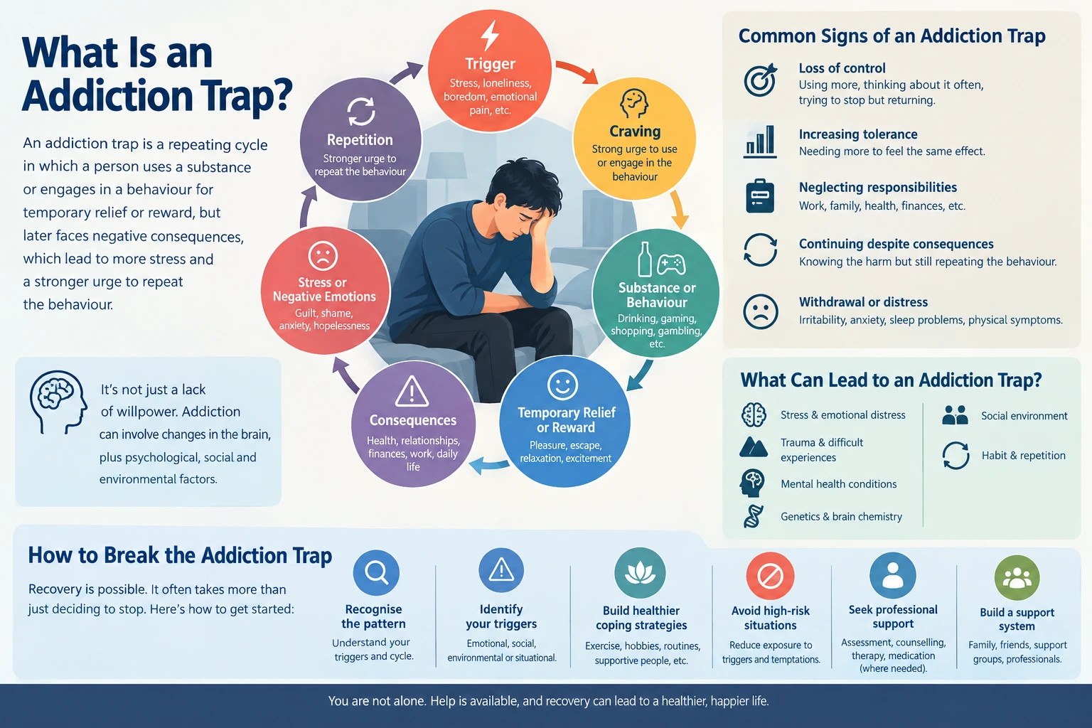 What Is an Addiction Trap? Signs, Causes, and Ways to Break the Cycle