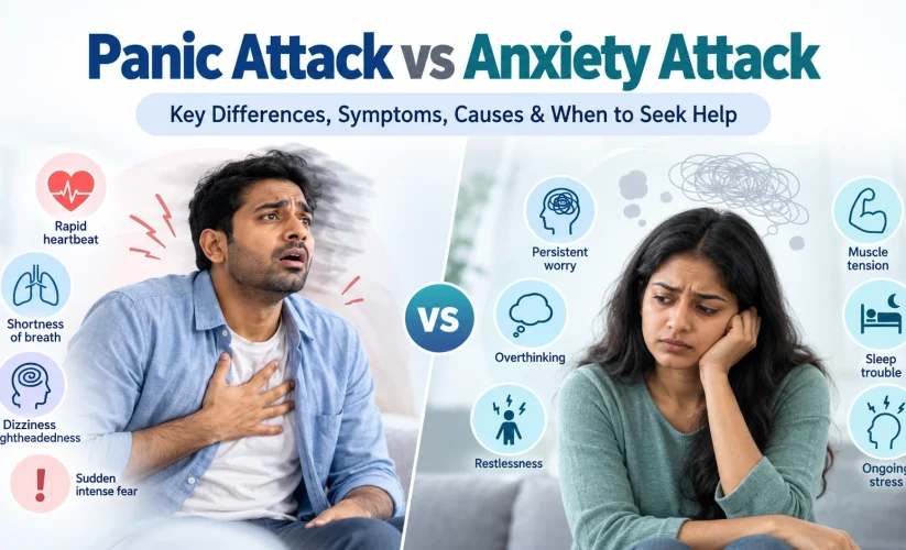 Panic Attack vs Anxiety Attack – Key Differences, Symptoms, Causes and When to Seek Help