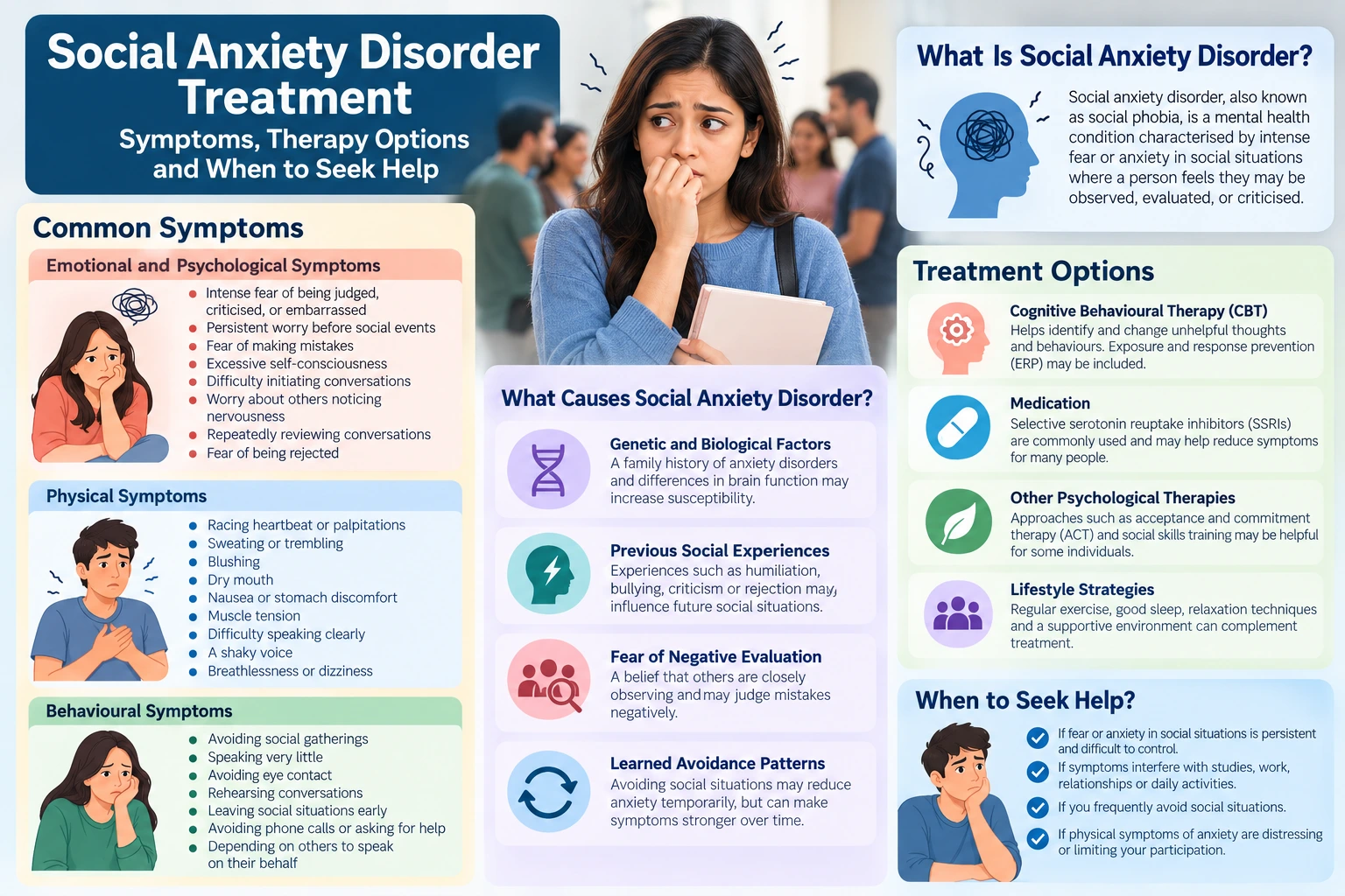 Social Anxiety Disorder Treatment – Symptoms, Therapy Options and When to Seek Help